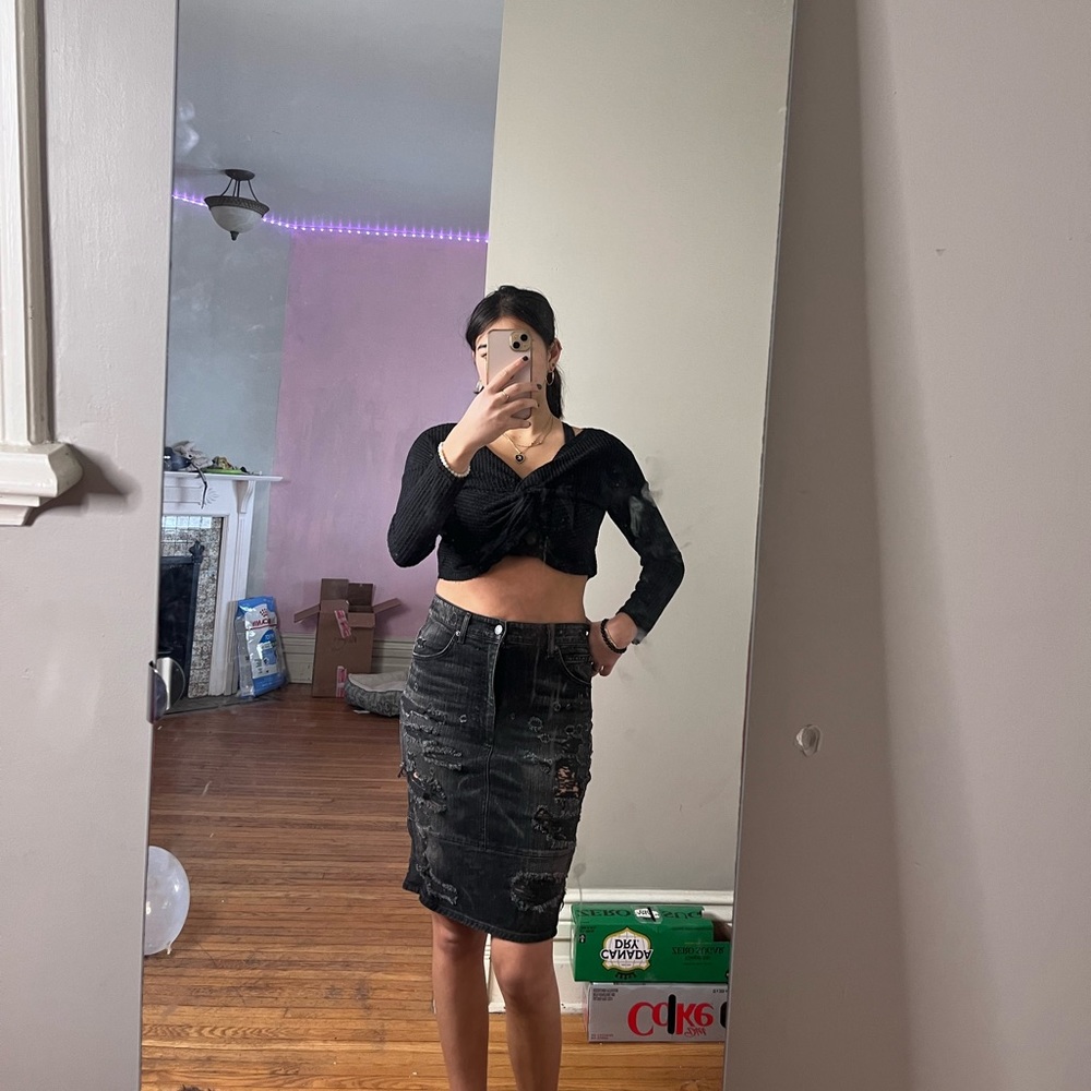 Agolde denim skirt